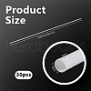 Olycraft 30Pcs ABS Plastic Round Tube KY-OC0001-44C-2