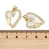 Brass Micro Pave Cubic Zirconia Pendants KK-S526-07G-B-3