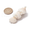 Cowrie Shell Shape Iron Flat Alligator Hair Clips PHAR-JH00125-3