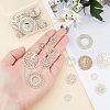 SUPERFINDINGS 60Pcs 6 Style Brass Links Connectors KKC-FH0001-02-4