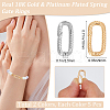Beebeecraft 10Pcs 2 Colors Brass Spring Gate Rings KK-BBC0014-13-2
