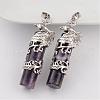 Column Natural Amethyst Pendants G-E332-D07-1
