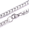 Men's 304 Stainless Steel Cuban Link Chain Necklaces NJEW-G340-13P-1