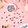 64Pcs 8 Styles Glass & Alloy Pendants PALLOY-TA00177-15