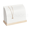 PU Imitation Leather Necklace Stands NDIS-WH0006-19A-1