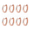  4 Pairs Clear Cubic Zirconia Hoop Earring EJEW-NB0001-11RG-1