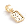 Brass Micro Pave Cubic Zirconia Pendants ZIRC-G165-13G-B-3