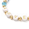 Love Handmade Polymer Clay Beads Stretch Bracelet for Teen Girl Women BJEW-JB06936-5