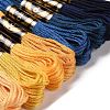 8 Skeins 8 Colors 6-Ply Polyester Embroidery Floss OCOR-M009-01A-04-2