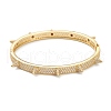 Brass Micro Pave Clear Cubic Zirconia Bangles BJEW-A116-02-2