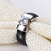 Flat Round Porcelain Finger Rings for Women Men FS-WG6D31E-09-1