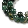 Natural Moss Agate Round Beads Strands G-S151-6mm-4