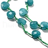 Synthetic Turquoise Dyed Beads Strands X-G-F513-02A-01-3