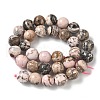 Natural Argentina Rhodonite Beads Strands G-G271-B02-12mm-3