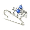 12Pcs 12 Colors Angel & Star Charms Safety Pin Brooch JEWB-BR00156-4