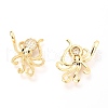 Brass Micro Pave Clear & Black Cubic Zirconia Pendants ZIRC-O036-25G-2