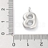 Rack Plating Brass Balloon Letter Pendants KK-C050-01P-B-3