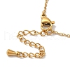 Summer Beach Nuggets Natural Amazonite & Ion Plating(IP) 304 Stainless Steel Charm Anklets for Women BJEW-P326-05B-G-3