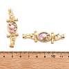 Brass Natural Pearl Fold Over Clasps KK-U059-21G-3