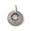 Brass Micro Pave Cubic Zirconia Pendants KK-Q070-01D-P-1