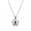 Flower Pattern Pendant Necklaces TF8592-2-1