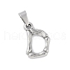 Non-Tarnish 304 Stainless Steel Pendants STAS-F235-01P-D-1
