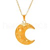 Stainless Steel Crescent Moon Pendant Necklaces for Women OI7601-2-5
