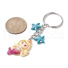 Mermaid Opaque Resin Pendant Keychain X1-KEYC-JKC00624-02-3