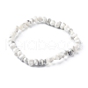 Natural Howlite Chip Beads Bracelet for Girl Women BJEW-JB06748-06-1