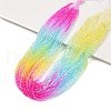 Transparent Gradient Color Glass Beads Strands GLAA-H021-01C-46-1