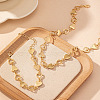 Zinc Alloy Heart Link Chain Necklaces & Bracelets Sets FS-WGBB3CC-01-3