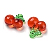 Transparent Resin Fruit Pendants RESI-C041-01-2