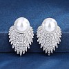 Alloy & Round Imitation Pearl Earrings & Pendant Necklaces & Rings Sets for Women WG40743-01-2