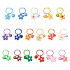Biyun 17Pcs 17 Colors Soft Rubber Pendant Keychains KEYC-BY0001-03-1