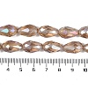 Transparent Electroplate Glass Beads Strands EGLA-N013-T8mm-B23-4