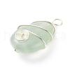 3Pcs 3 Styles Natural Gemstone Pendants PALLOY-JF01405-4