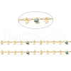 Natural Turquoise Column Beaded Chains CHC-K012-02G-07-2