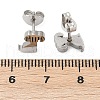 Tarnish Resistant 304 Stainless Steel Puppy Stud Earrings X-EJEW-F227-05P-2