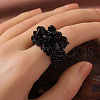 Natural Obsidian Chip Finger Rings FS-WG2FC3F-02-1