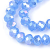 Electroplate Glass Beads Strands EGLA-A034-J4mm-B08-3