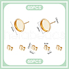 Unicraftale Flat Round 304 Stainless Steel Stud Earring Settings STAS-UN0060-74C-G-3