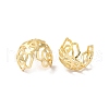 Rack Plating Brass Flower Bead Caps KK-K381-02G-02-1
