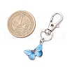 Butterfly Alloy Enamel Pendant Decorations HJEW-JM03207-3