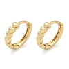 Heart Brass Hoop Earrings EJEW-Z102-07G-4