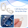 MAYJOYDIY US 2Pcs 925 Sterling Silver Spring Gate Rings STER-MA0001-01-5