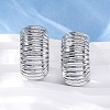 Brass Stripe C-Shaped Stud Earrings EJEW-R025-35P-2