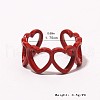Hollow Out Heart Alloy Cuff Rings FS-WG233AB-01-4