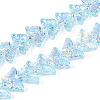 Transparency Electroplate Glass Beads Strands GLAA-T023-39A-06-1