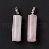 Natural Rose Quartz Pendants G-E135-02P-11-3