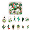 Kissitty 48Pcs 12 Style Alloy Enamel Pendants ENAM-KS0001-07-2